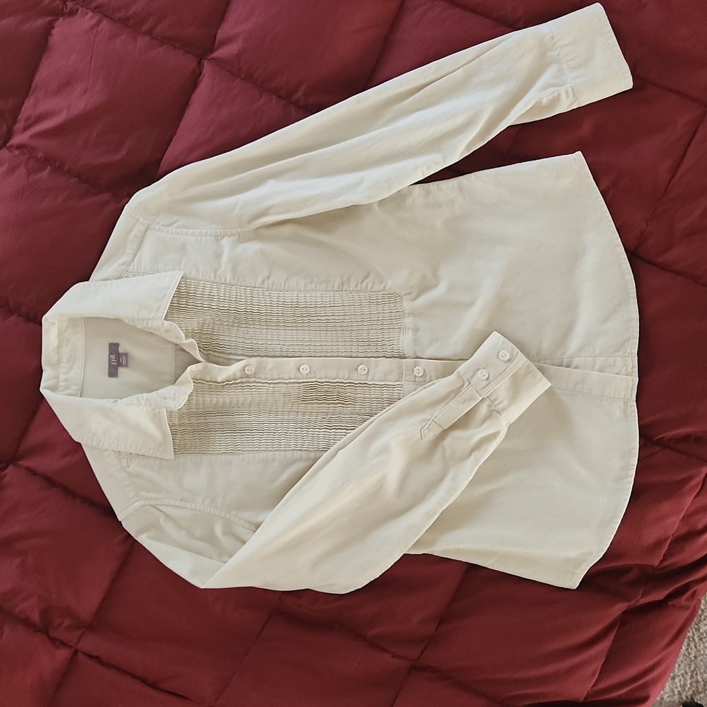 J Jill cream corduroy shirt